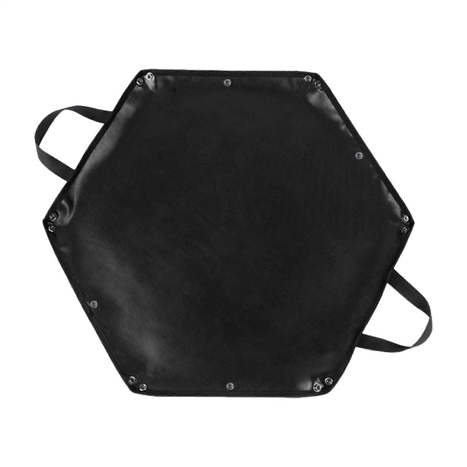Fireproof Mat for Fire Pit | Hexagonal Foldable Firewood Bag | Fire Pit Protection, Grill Mat, 104x92 cm