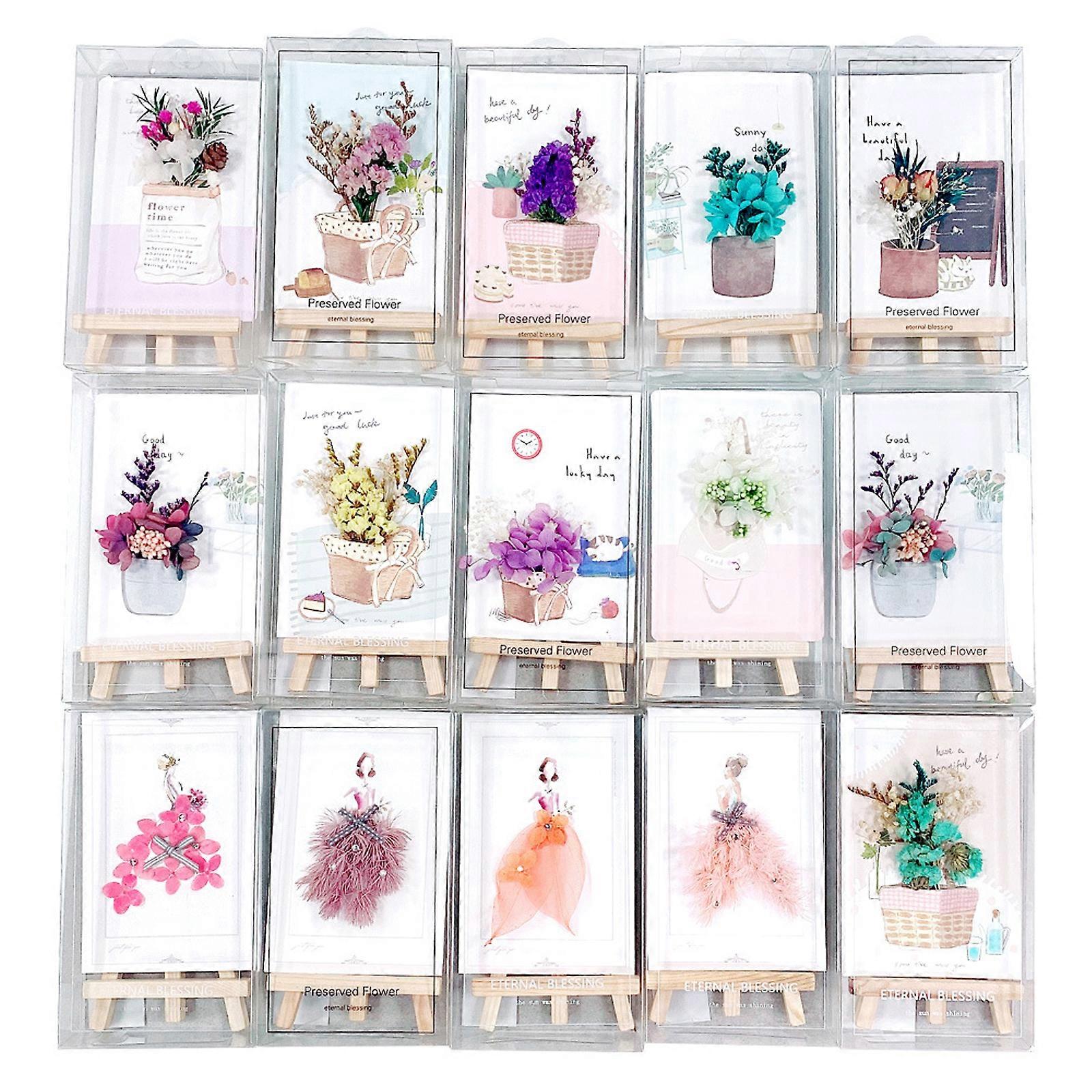 Lovely 3D Bouquet Greeting Card Assortment, Inspirational Greeting Card Assortment for Various Occasions Featuring Eco-Friendly Design, Multicolor