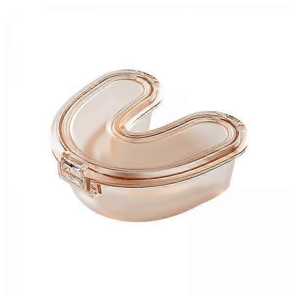 3xDenture Cup Easy Clean Tooth Appliance Container Retainer Cleaner Case Orange