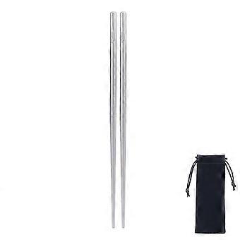 Titanium Telescopic Chopsticks Lightweight Durable Foldable Portable Camping Utensils Detachable Design Travel-Friendly Eco-Friendly with Storage Ba