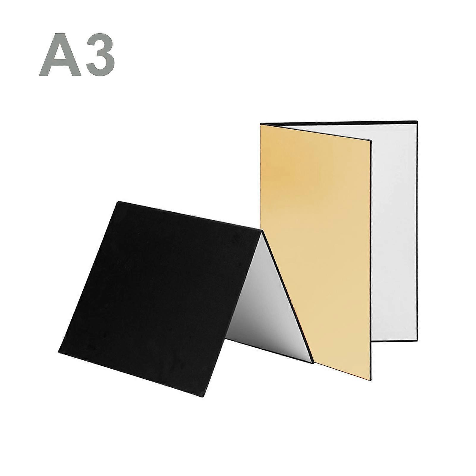 3-in-1 Photography Reflector Board: A4 Size, Foldable Cardboard for Versatile Lighting
