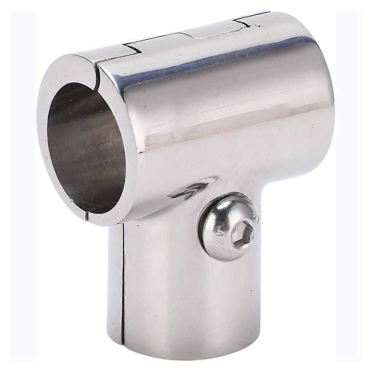 90 T Tee Tube Pipe Connector 1in/25.4mm ID Separable Stainless Steel Boat Hand Rail Accessories T