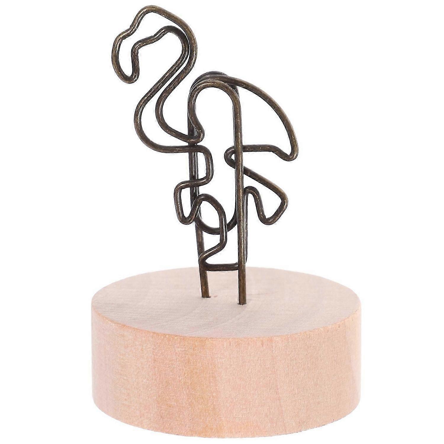 Desktop Photo Card Holder Table Sign Holder Clip Table Sign Stand Wood Base Menu Clip Memo Clip