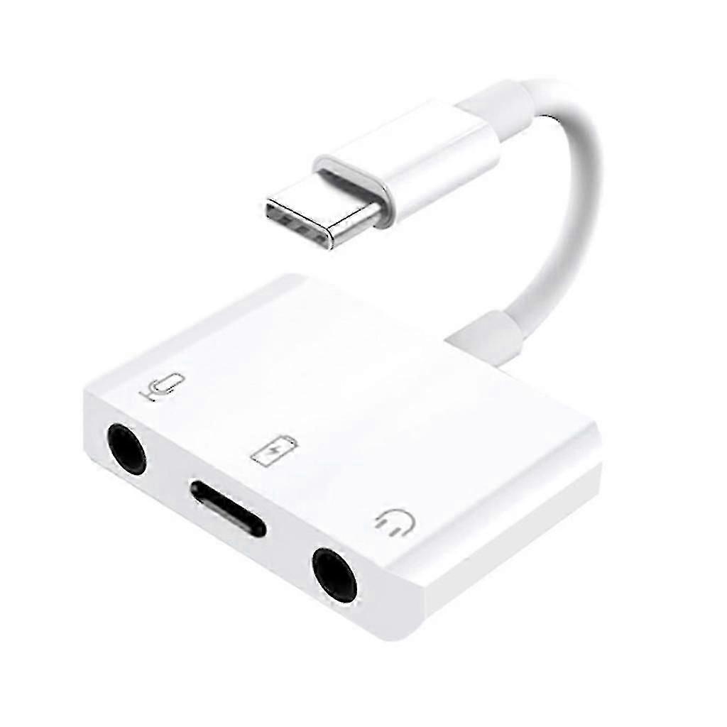 External Usb-c Sound Card 3in1 Type-c To 3.5mm Audio Earphone Interface Adapter -ASDF