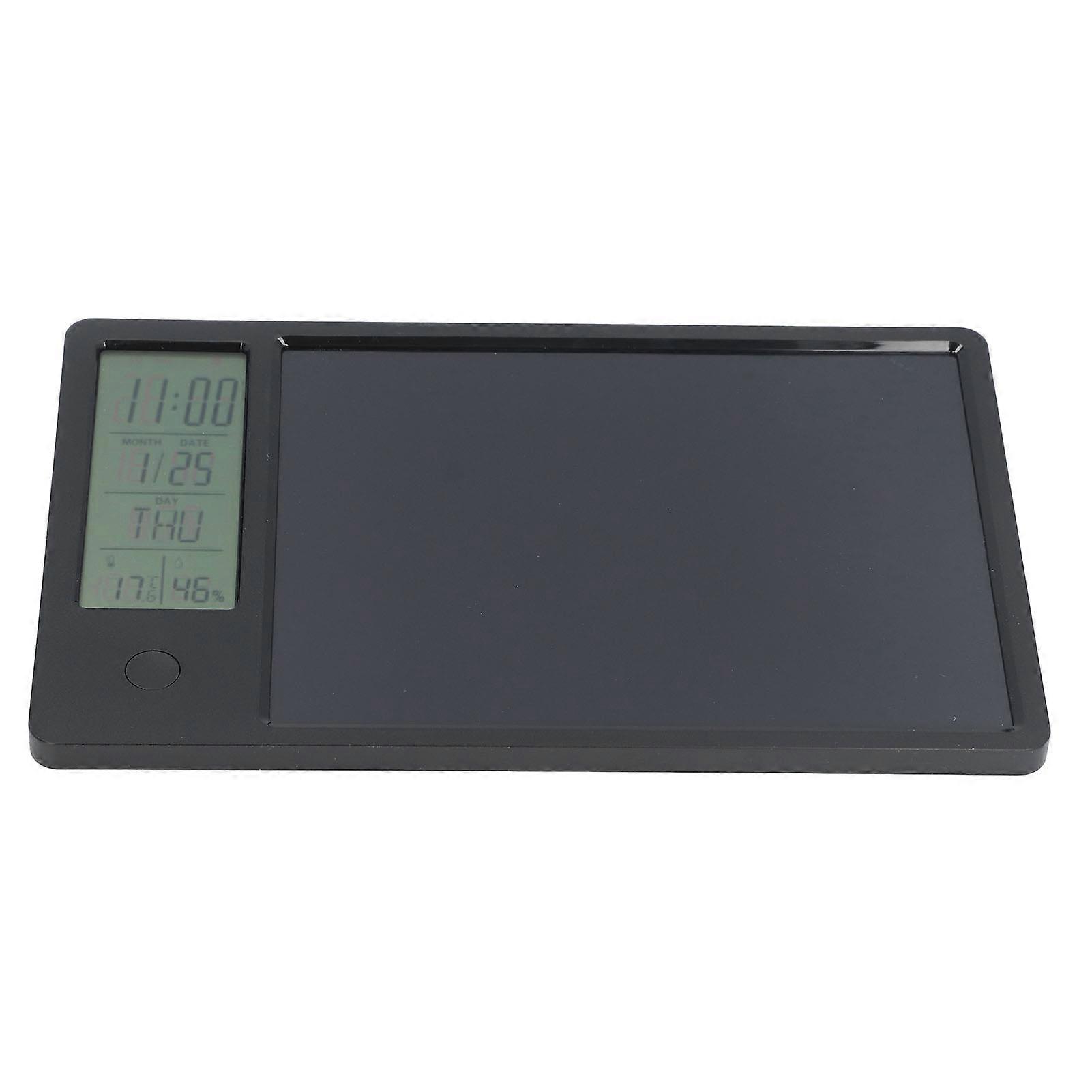 Electronic Calendar Writing Board Multi Functional Lightweight Electronic Calendar with Notepad for Office Black
