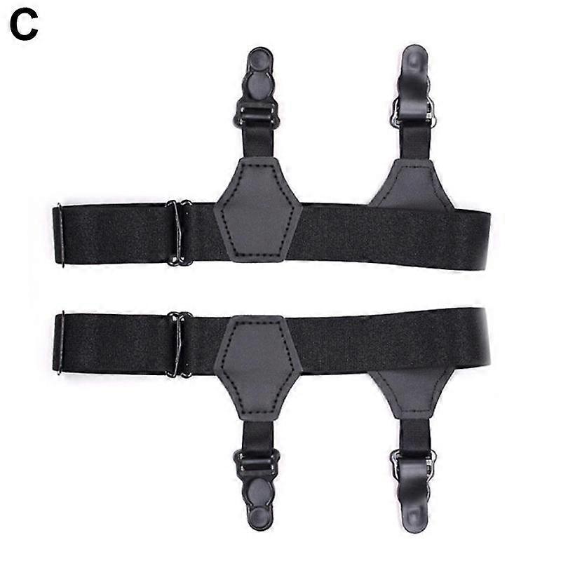 SJWJ-Gourd buckle (C)$Men's garter belt with adjustable tightness, adult sock clip, unisex spot SJWJ-J-Black