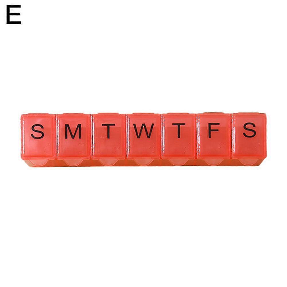 7-Day Weekly Pill Organizer Large 7 Compartment Clear Plastic Box for Vitamins Medication