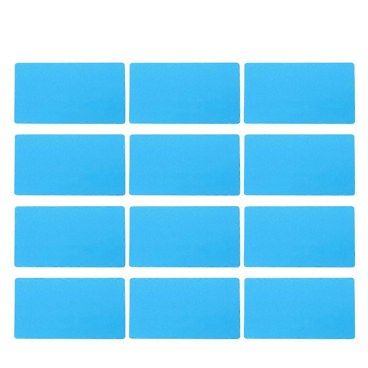 50 Pcs 0.2MM Thin Colored Anodized Aluminum Business Blank Machine Engraver and CNC Engraving Available (Blue)