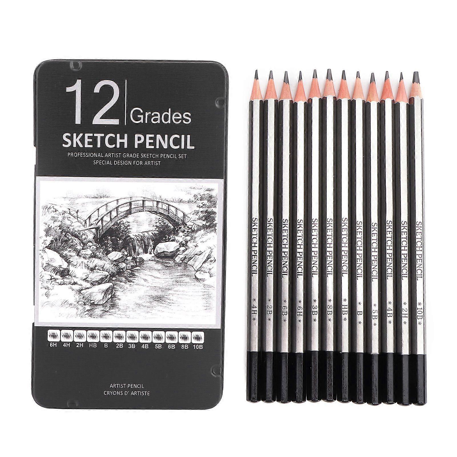 2025 Latest Model  12Pcs Pencil Set Graphite Drawing Sketching Pencils with