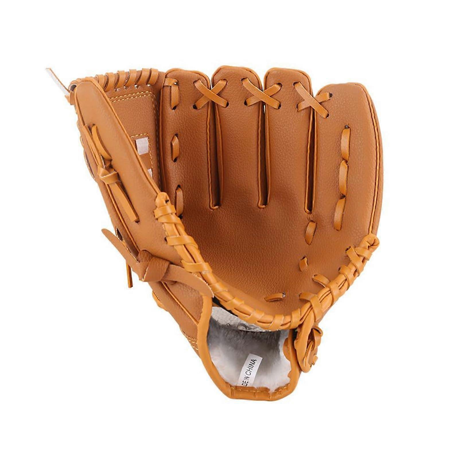 Baseball Glove for Right Handed Players, 11.5 Inch Grey and Brown Training Glove for Beginners and Teens