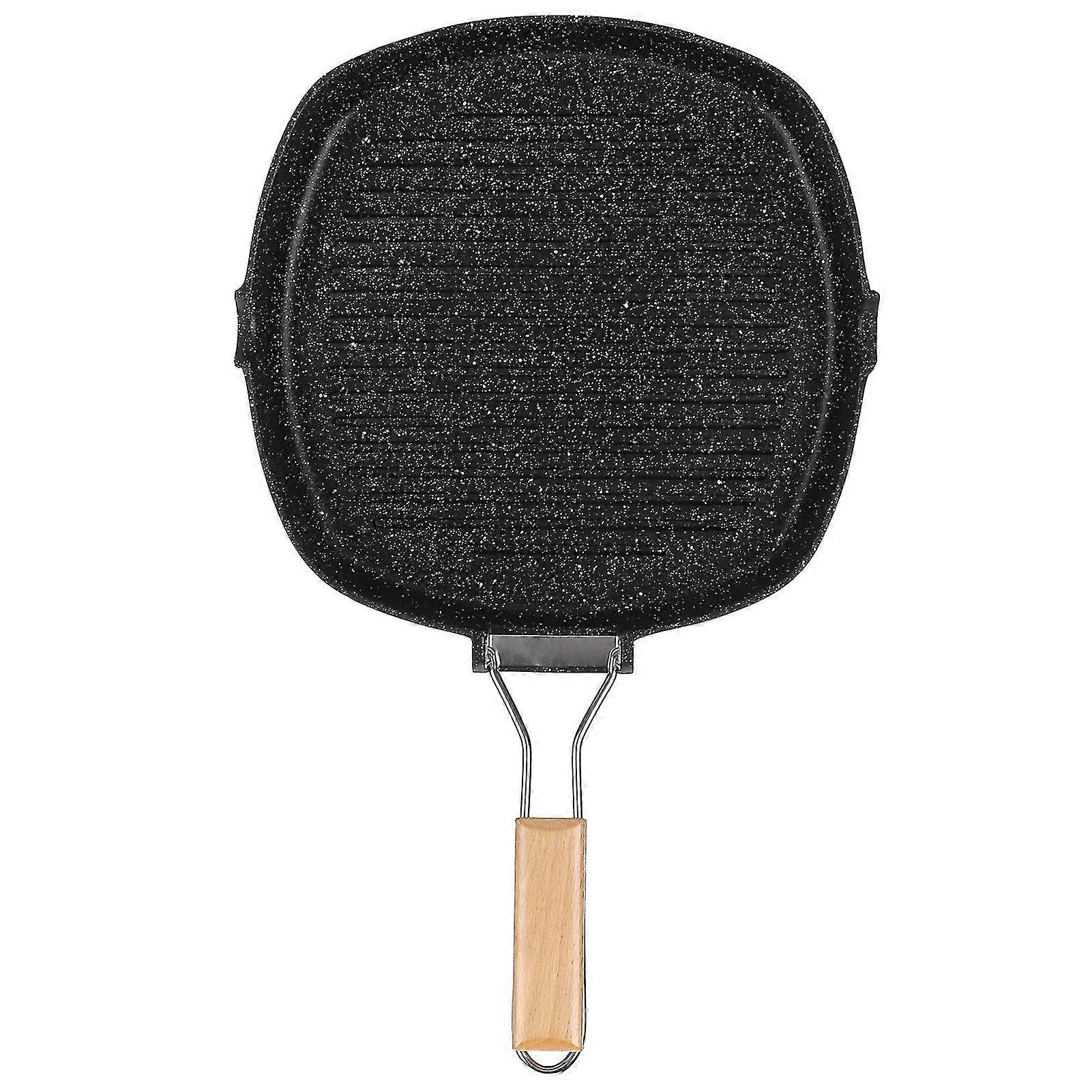 Non-Stick Frying Pan with Foldable Handle for Steak & BBQ (28cm)
