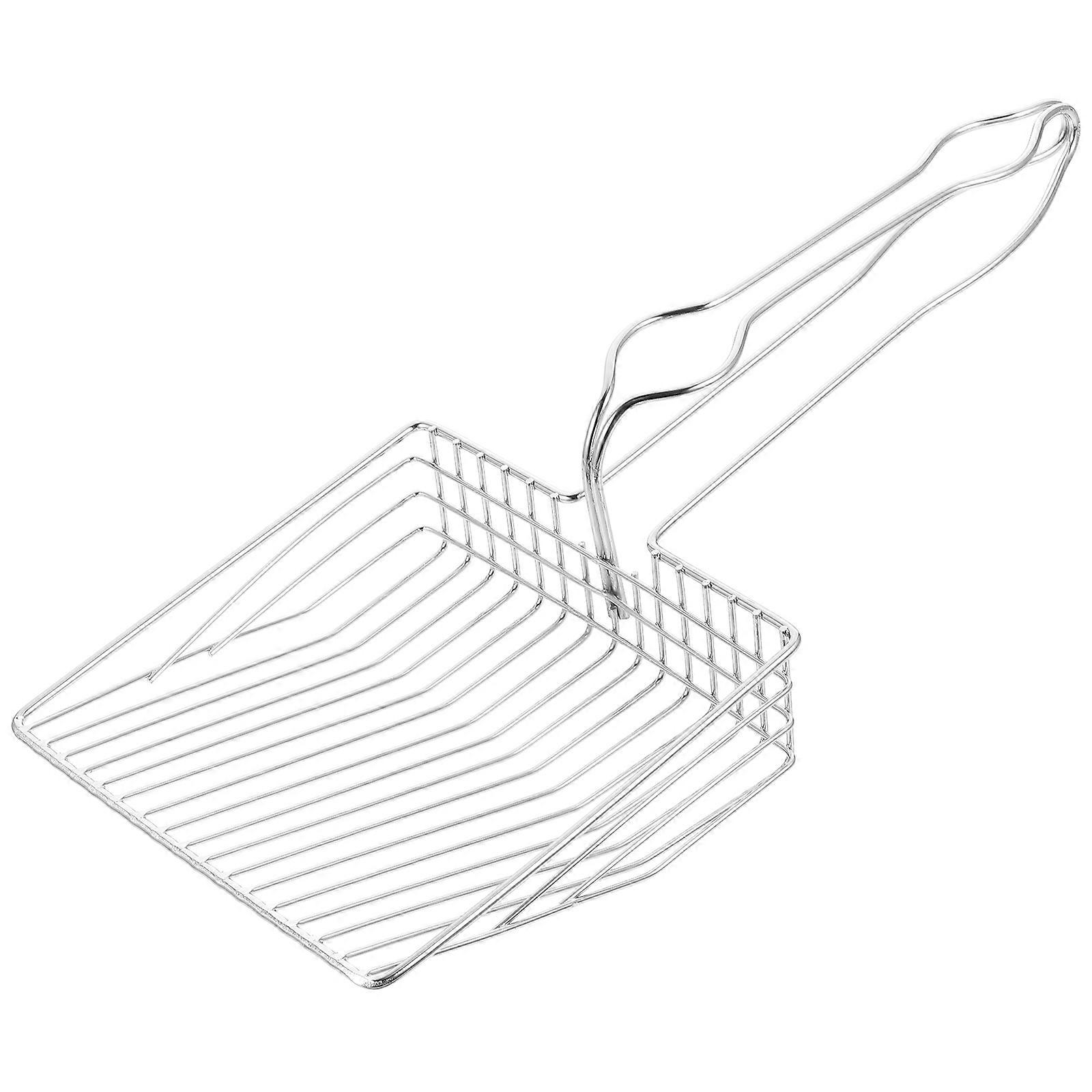Metal Litter Scoop Heavy Duty Cat Litter Scooper Practical Design Leak Cat Litter 31.20X14.30X4.00CM 1Set