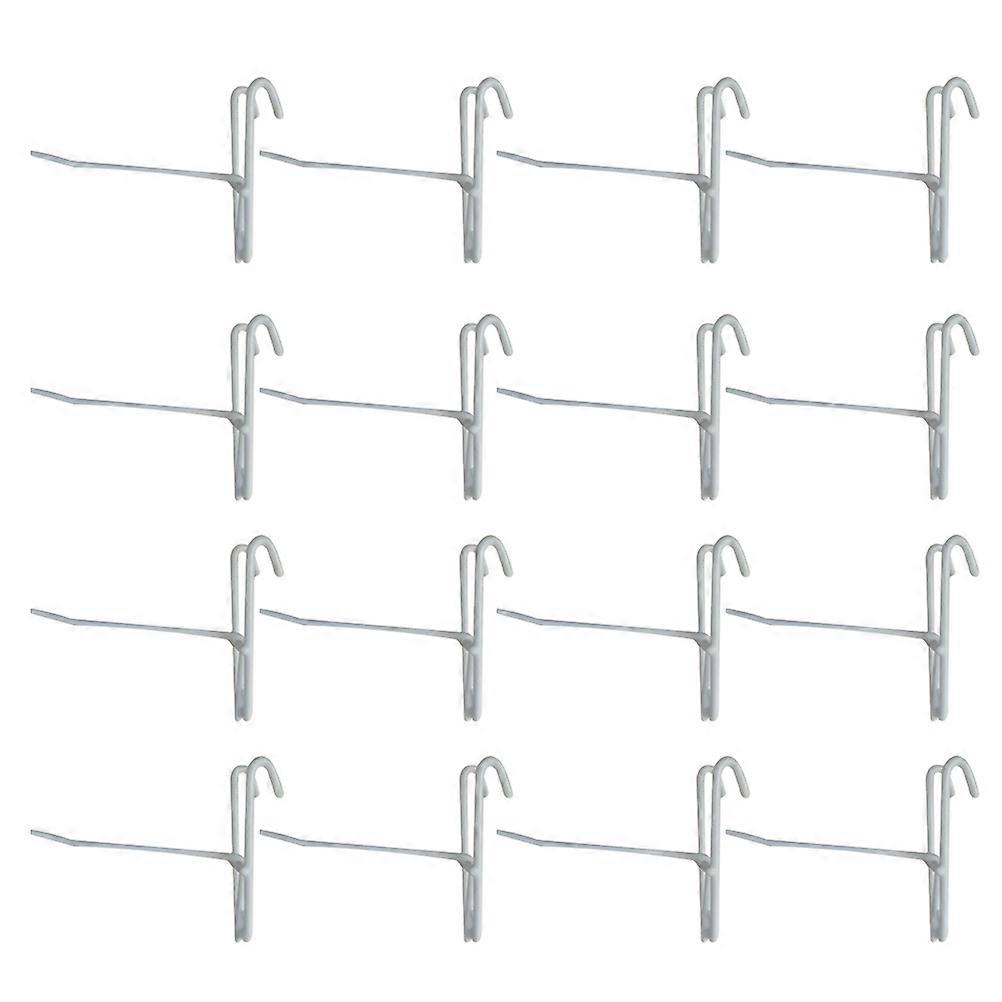 Hooks Hanging Iron Square Simple Design for Home Use Closet Organization 10x6x3cm White 40Pcs