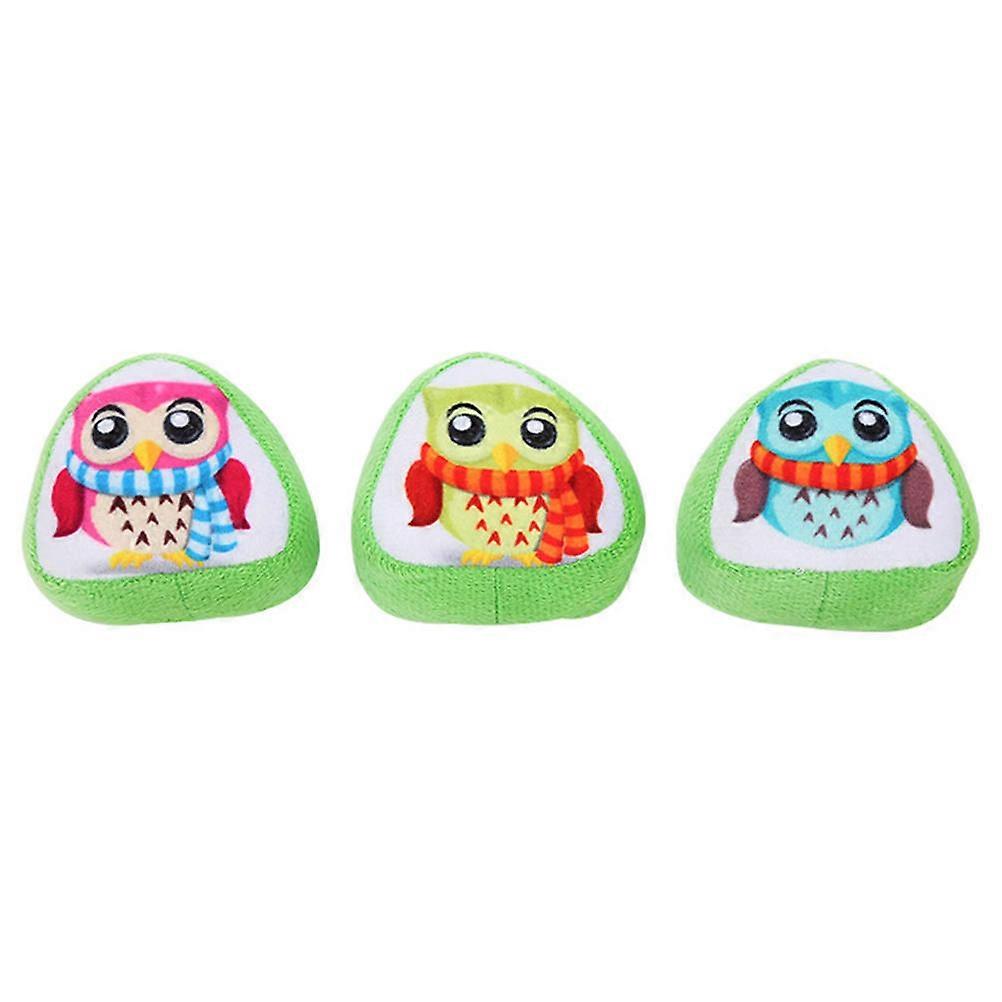 Cat Chew Toy Rice-Ball Shape Toy Attract Cats Interest Indoor Playtime Plush 3Pcs