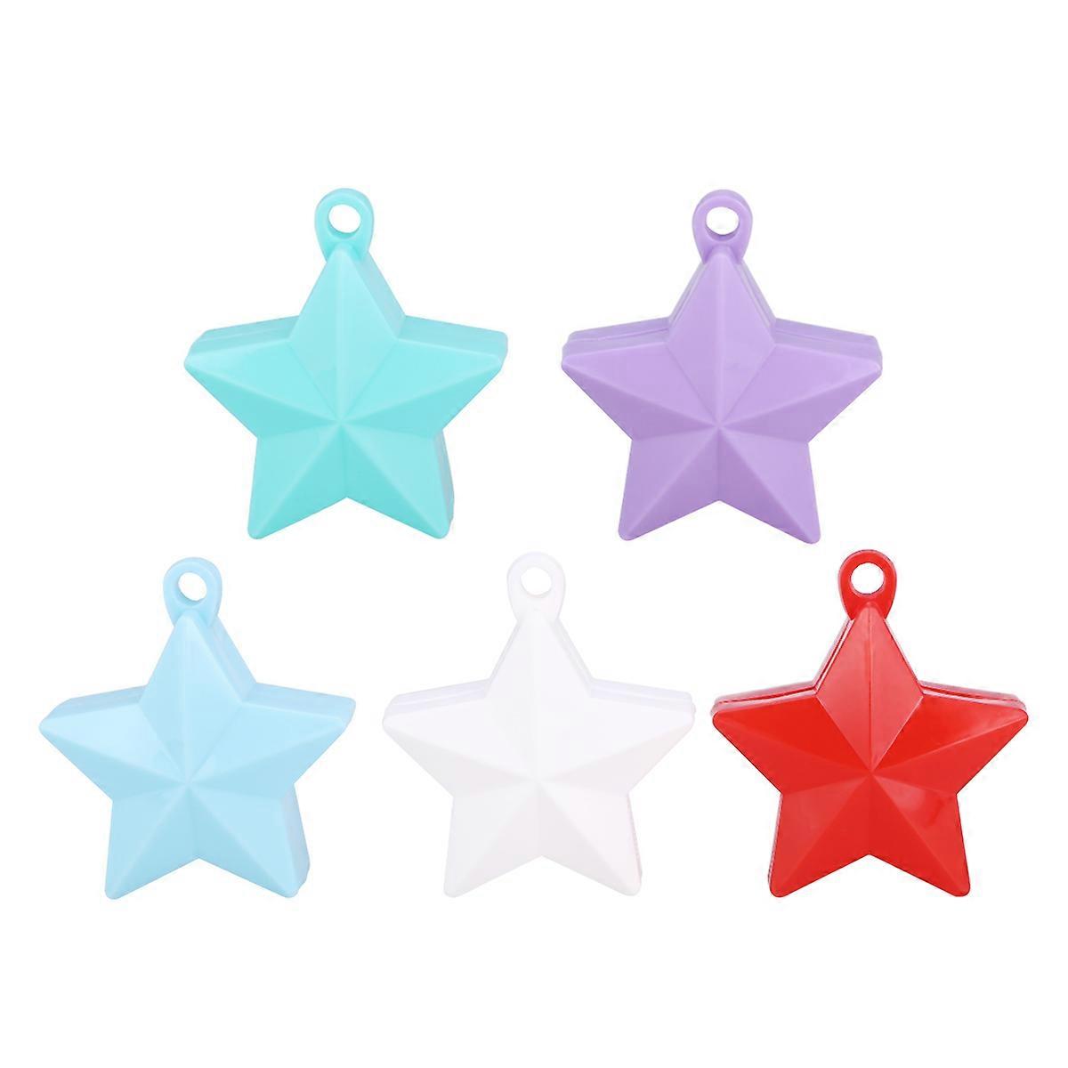 Bridal Shower Decorations Star Shaped Balloon Weights Assorted Color For Anniversary 5Pcs