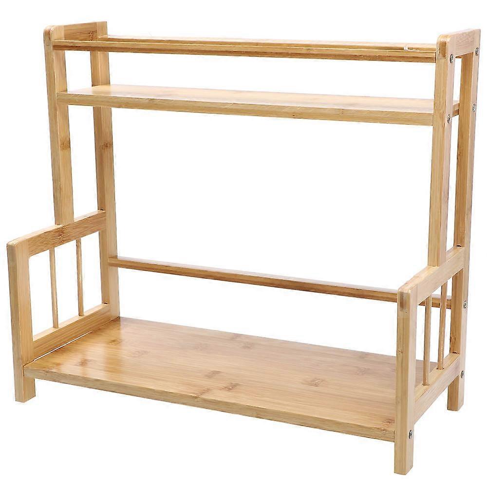 Countertop Organizer Bamboo Spice Rack For Cabinet Family Use 42x37cm Storage 1Pcs
