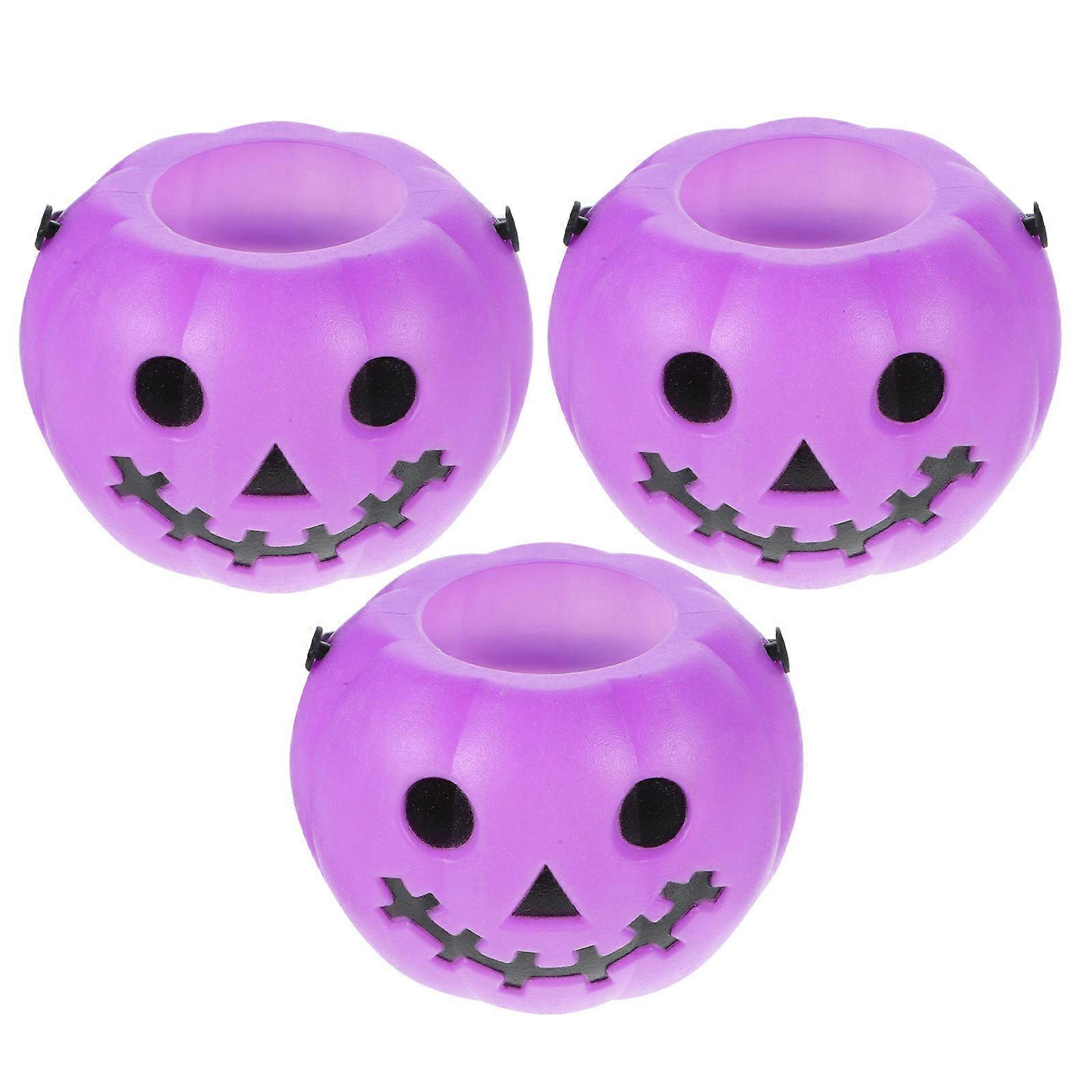Kids Bucket Plastic Candy Container Handheld For Cosplay 7.00X5.50X3.50CM Halloween Collectible 3Pcs