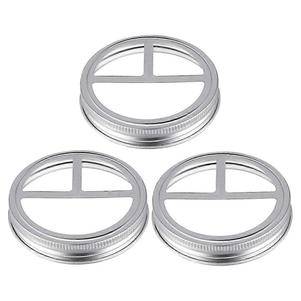 Canning Jar Lids Tooth Brush Holder Round Shape Bathroom 3Pcs