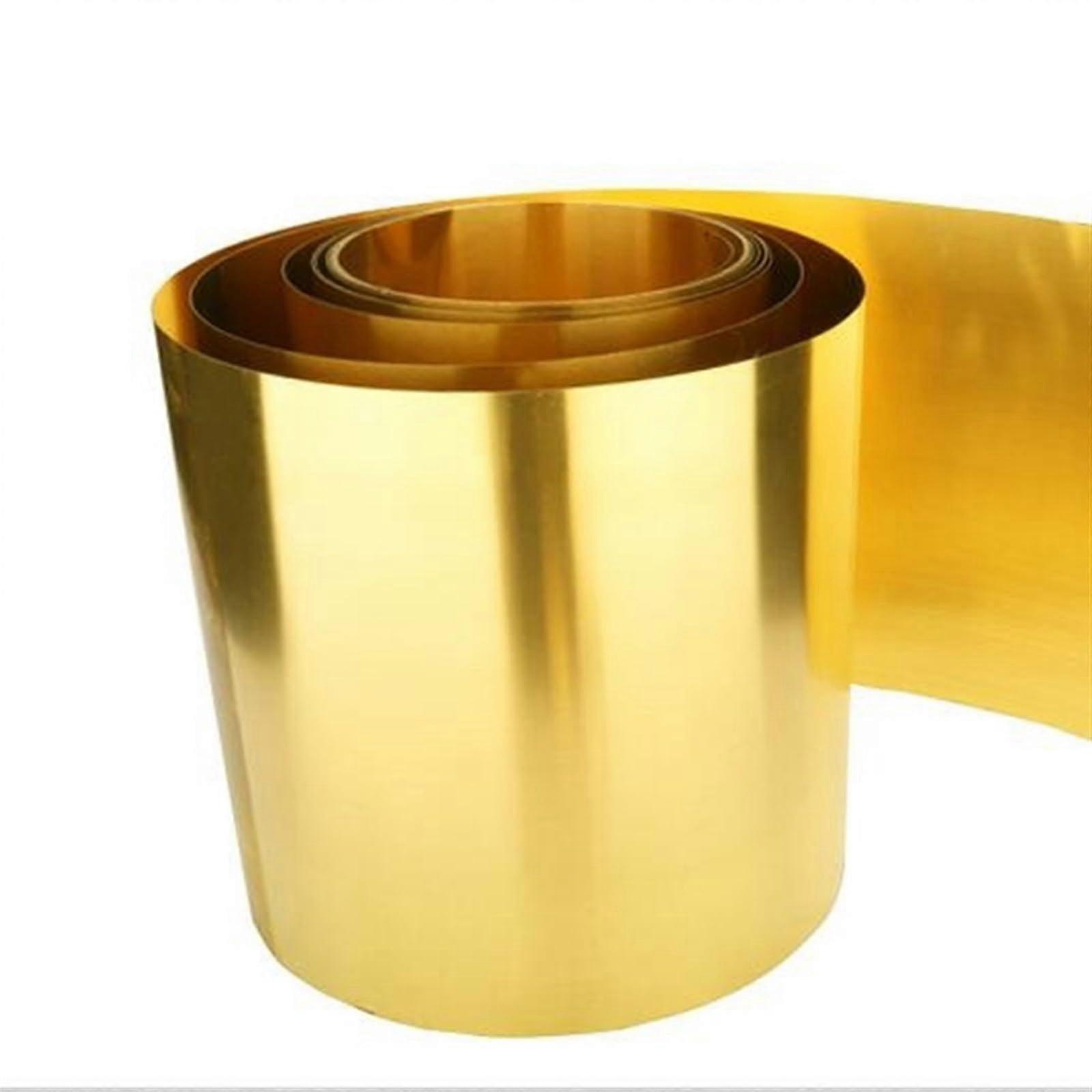 Metal plate Thin brass strip, H62, thickness 0.1 mm, width 20–100 mm