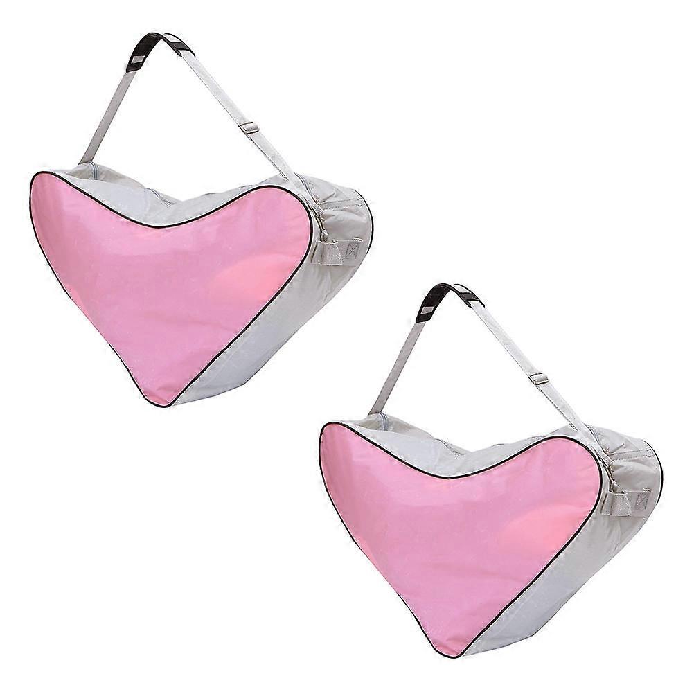 Roller Skates Bag 2 Pcs Durable Storage Pouch for Skating Gear and Ice Skates Organization