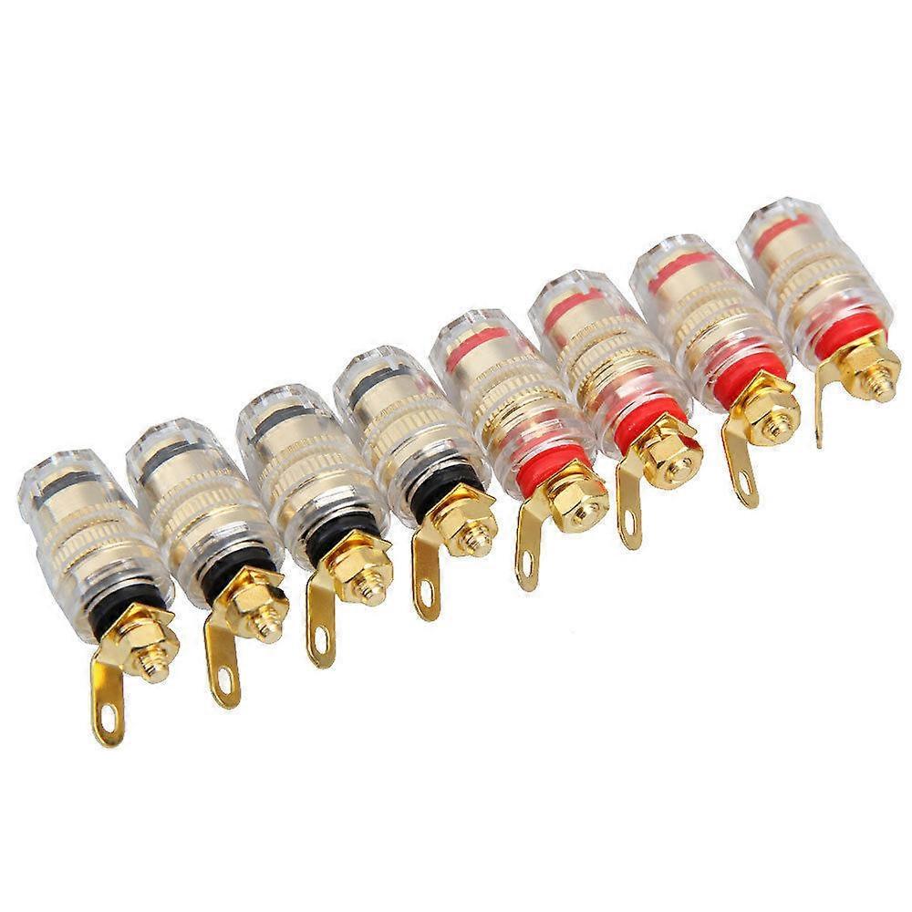 8pcs 4mm Speaker Amplifier Terminal Clamp Banana Plug