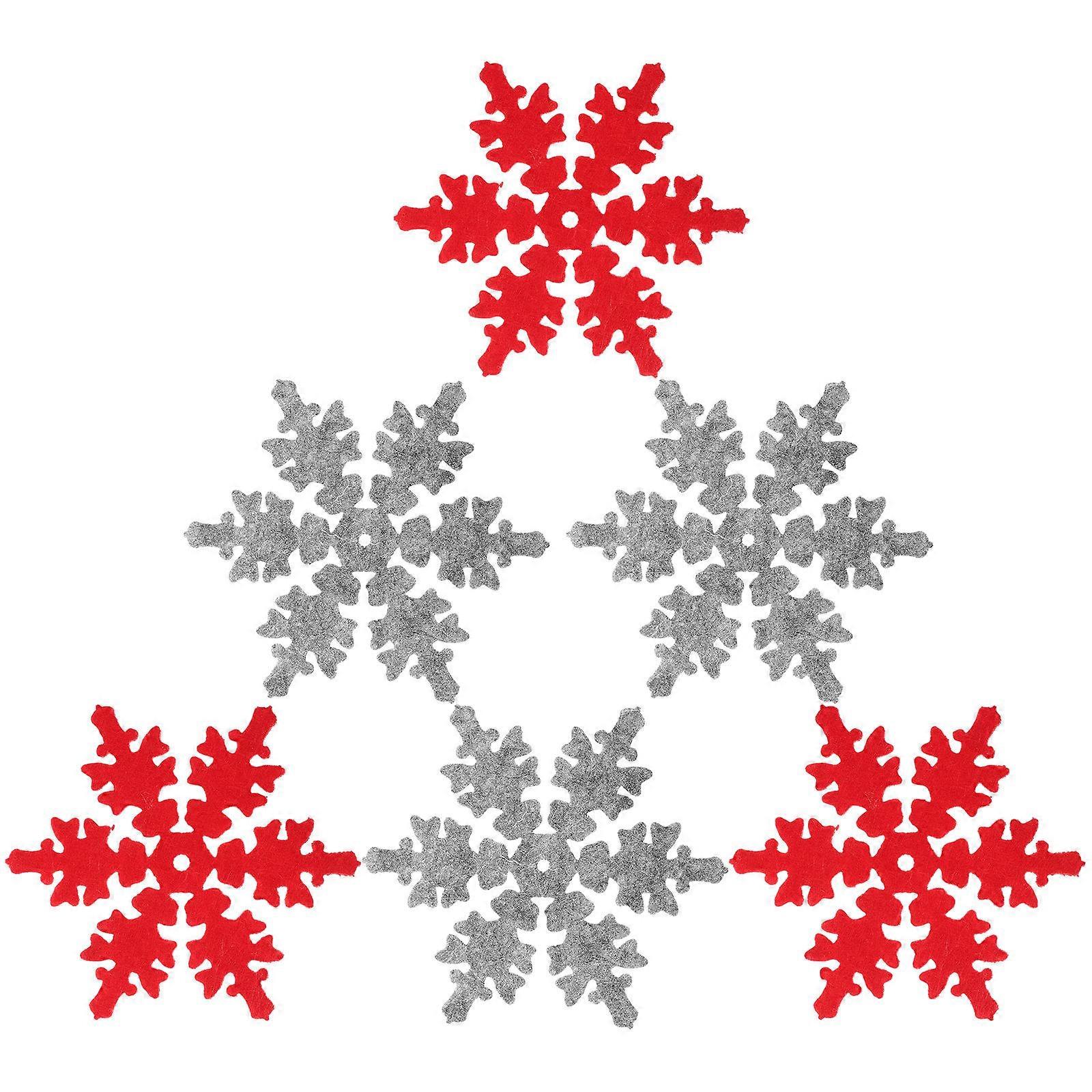 Snowflake Table Mats Snowflake Coasters Heat Insulated Christmas Cup Mats 10X10CM Assorted Color 8Pcs