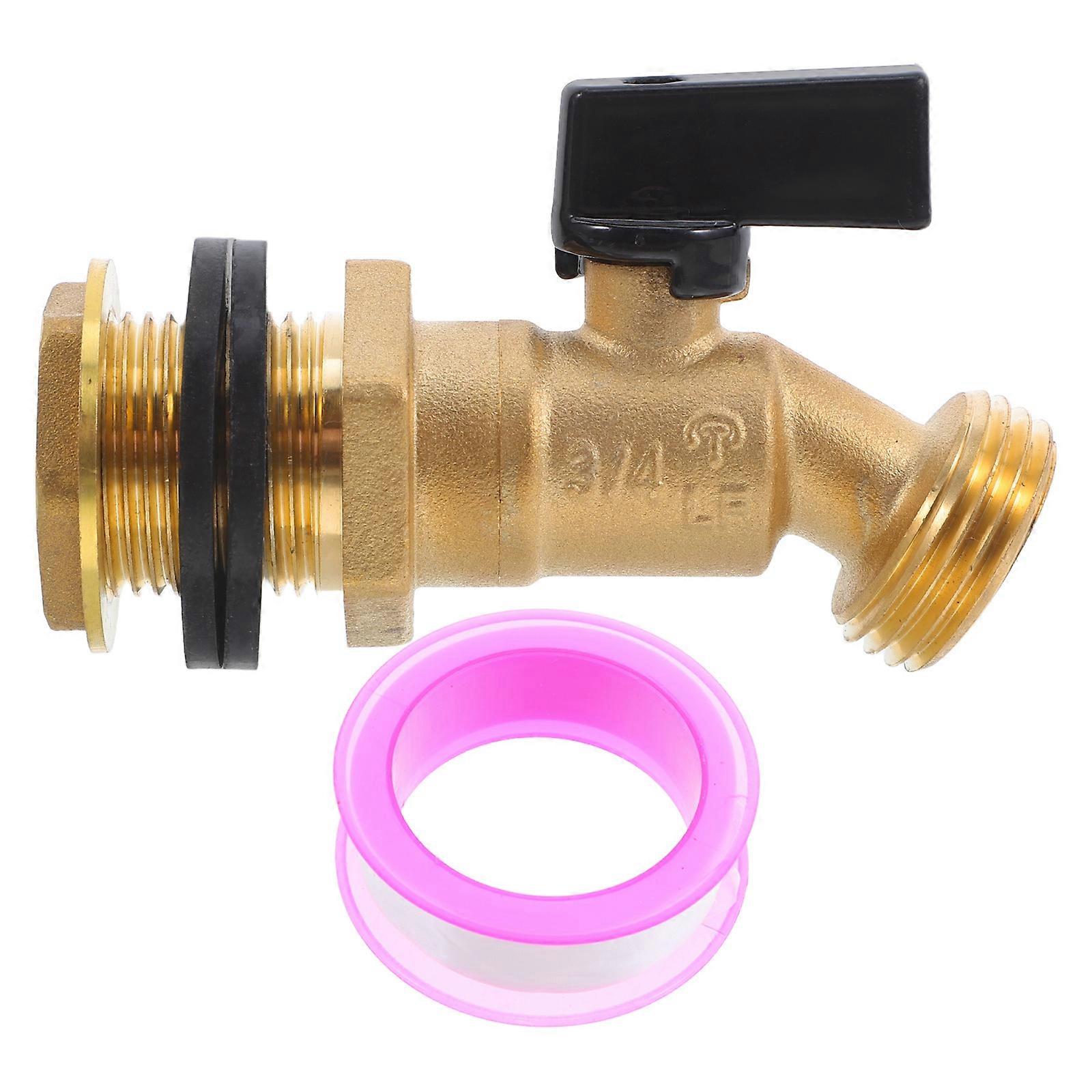 Brass Garden Valve with Adapter for Water Tank Faucet Connection – Durable, Easy Installation for Rain Barrel Irrigation Supply