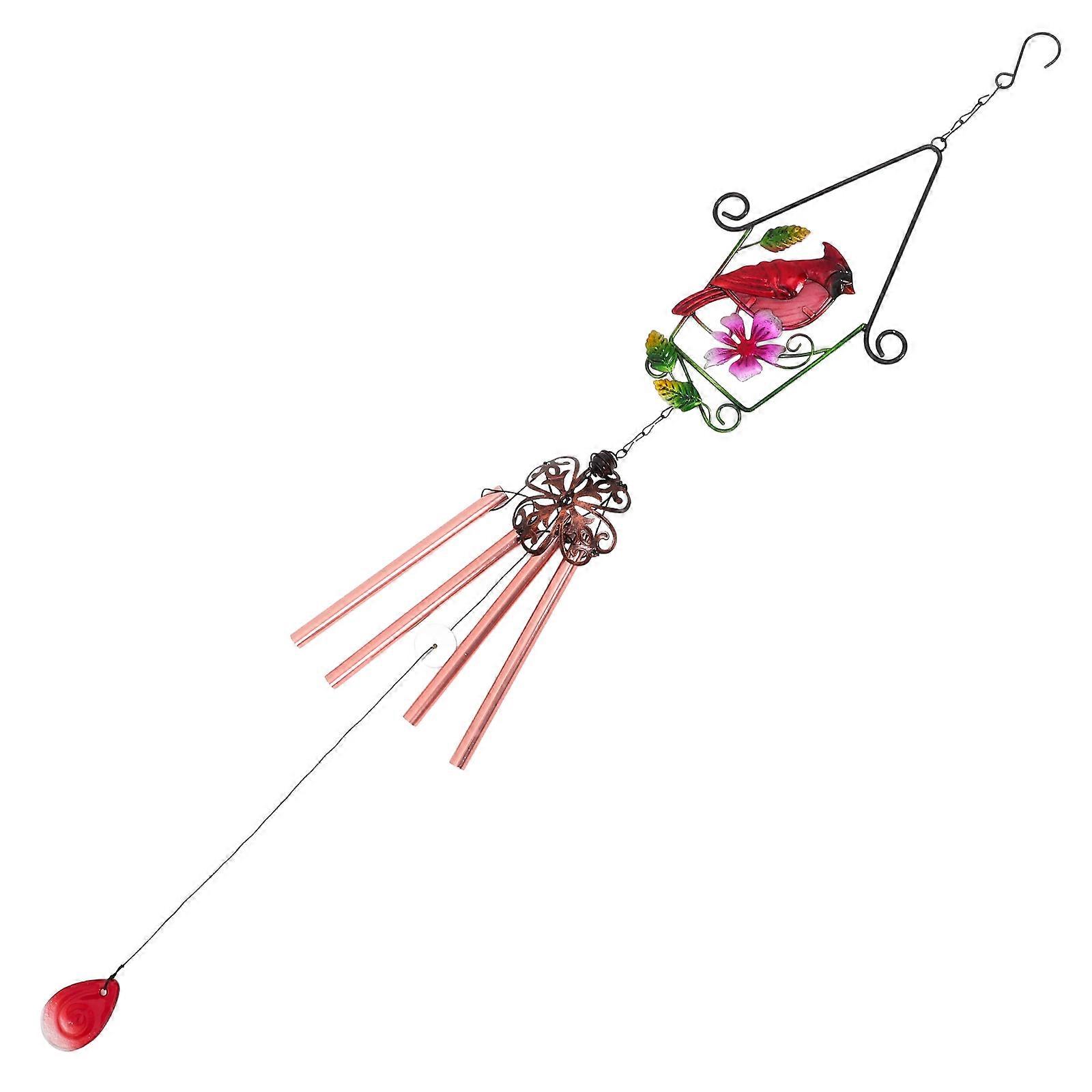 Vintage Style Bird Wind Chime Aluminum Construction For Patio Porch Yard 1Set