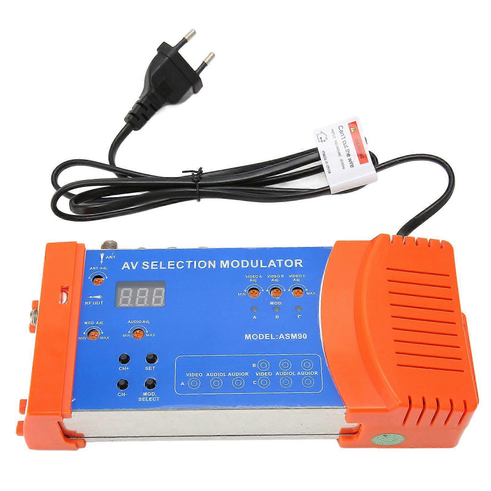 AV Selection Modulator Professional PAL NTSC Standard VHF UHF RF Modulator for Home TV 100240V