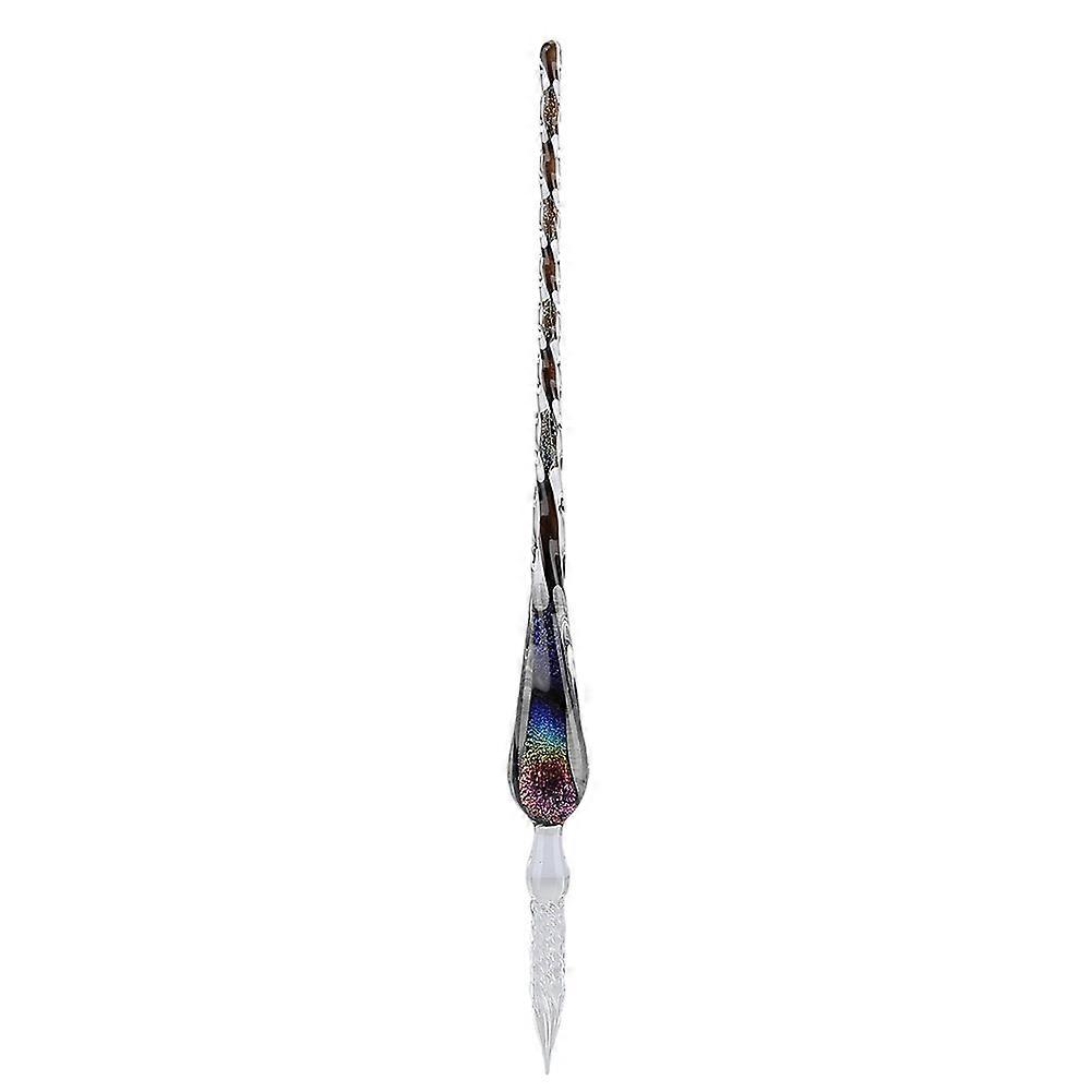 Stylo plume en verre cristal ciel étoilé, stylo à encre signature, ensemble de stylos à plume avec porte-stylo à encre coloré