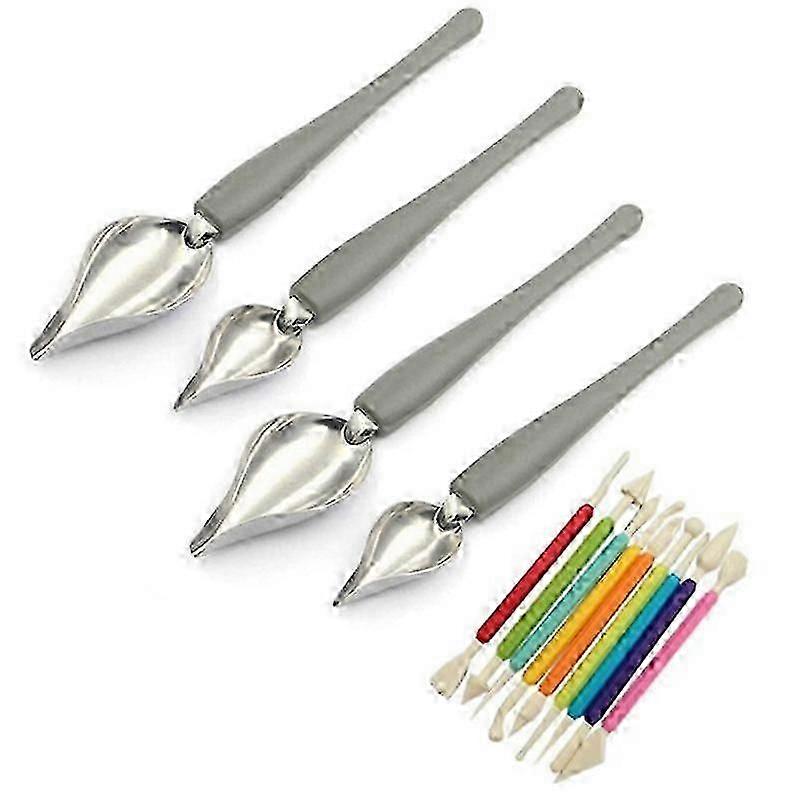 Culinary Drawing Decor Spoons Set,Saucier Spoons,Multi Use Chef Drawing Spoons for Decorative Plate