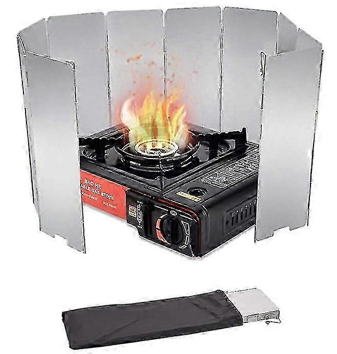 16 pcs  Camp Stove Windshield Folding Camping Burner Plates Stove Windscreen