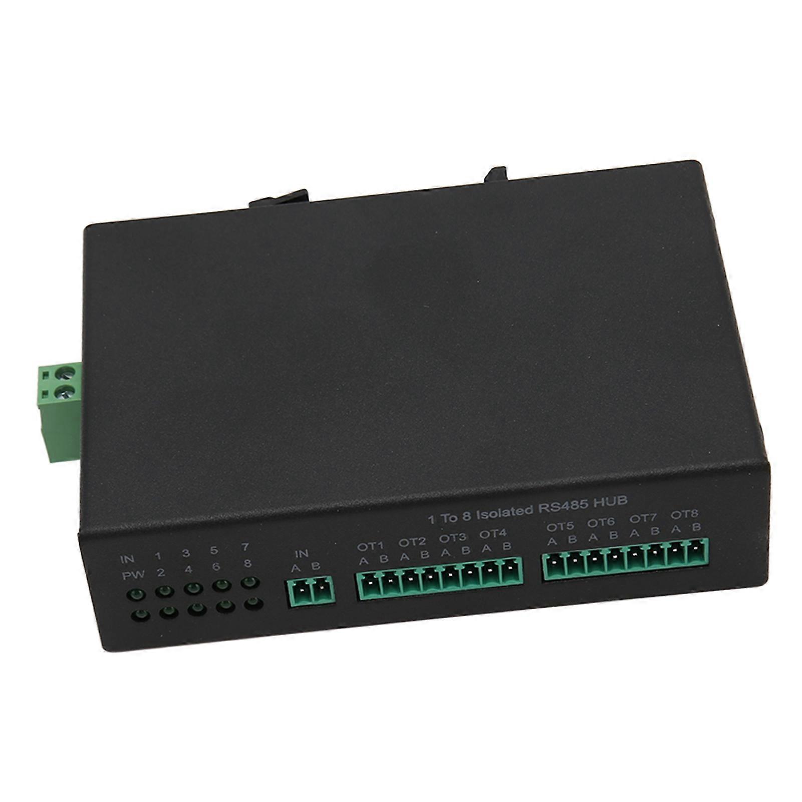 Serial RS232 RS485 RS422 to Fiber Converter Bidirectional Optic Modem 8 Port Support 128 Devices Serial Device Server US Plug