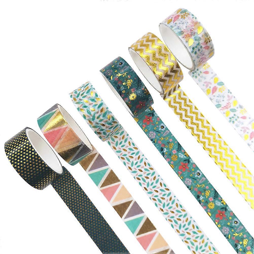 6 Rolls Decorative Scrapbook Tape Mix for DIY Crafts, Journaling, and Planner Accessories – Safe Removable Adhesive for Easy Decorating