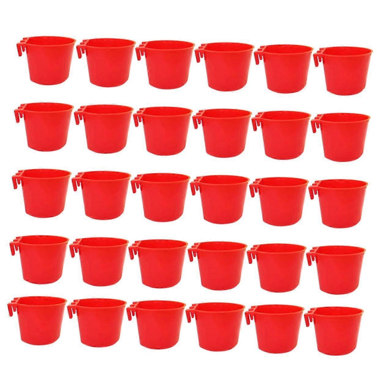 Secure Bird Food and Water Bowl Set for Cage Birds, Durable Plastic, Compatible with Aviary and Coop Needs