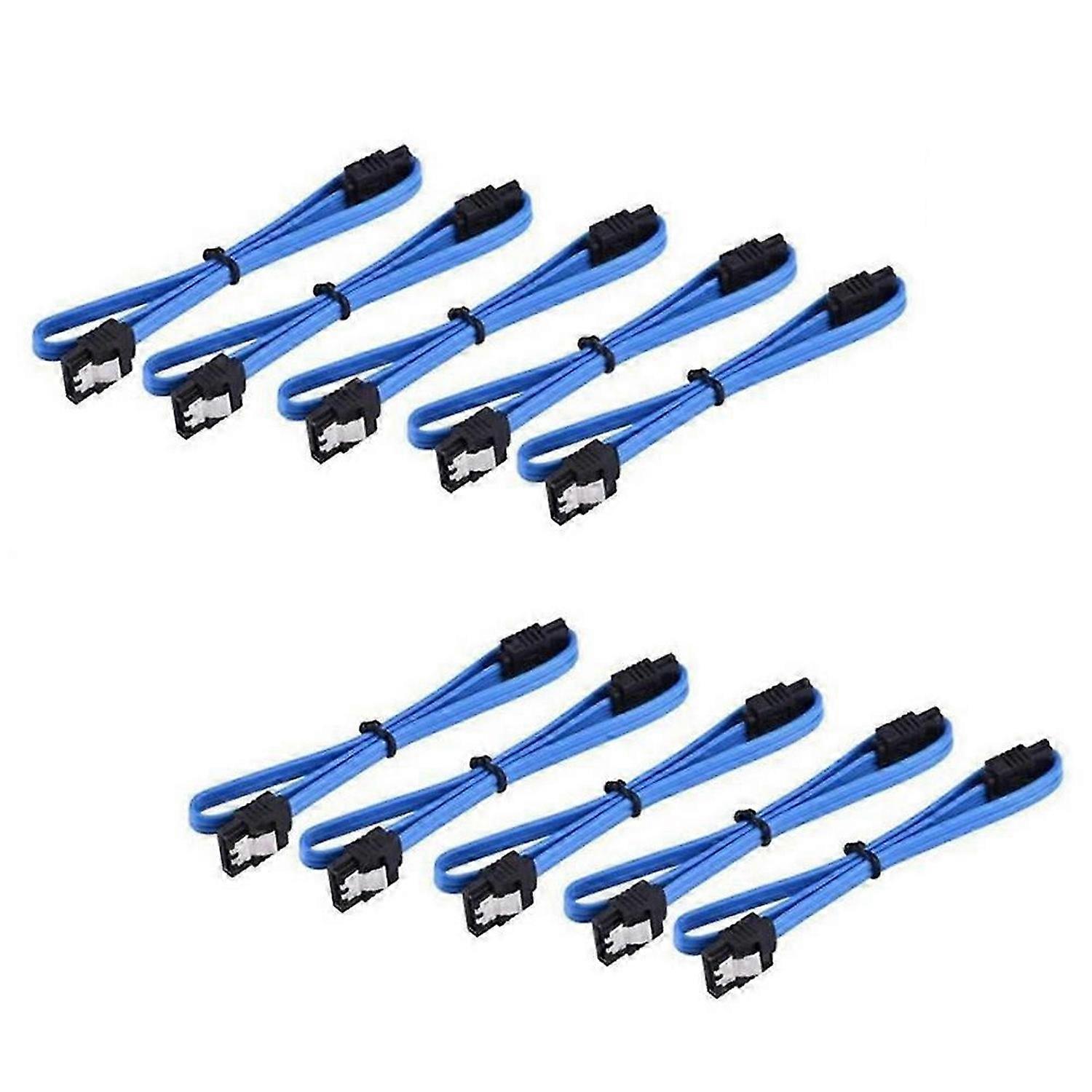10 Pieces of Sata3.0 Solid State Drive Serial Port Data Cable with Lock Sata Cable 3.0 Data Cable Se