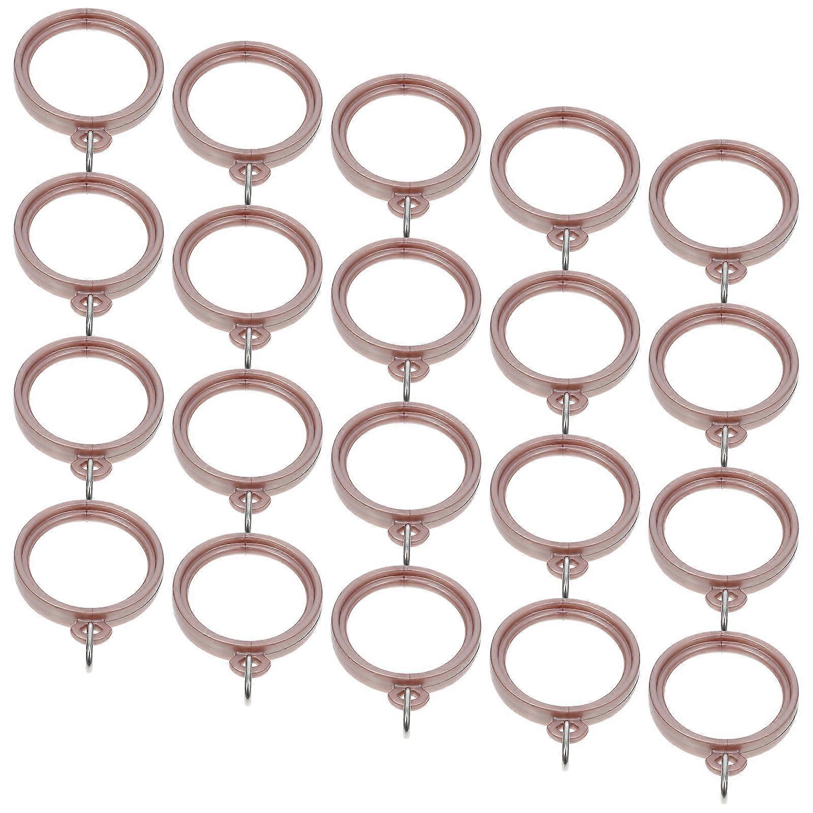 Golden Plastic Curtain Rings with High Loading Capacity for Window and Shower Curtains 20 pcs