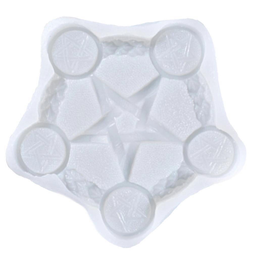 1Pc Pentagramm Kerzenhalter Form Weissagung Kerzenständer Tablett Form