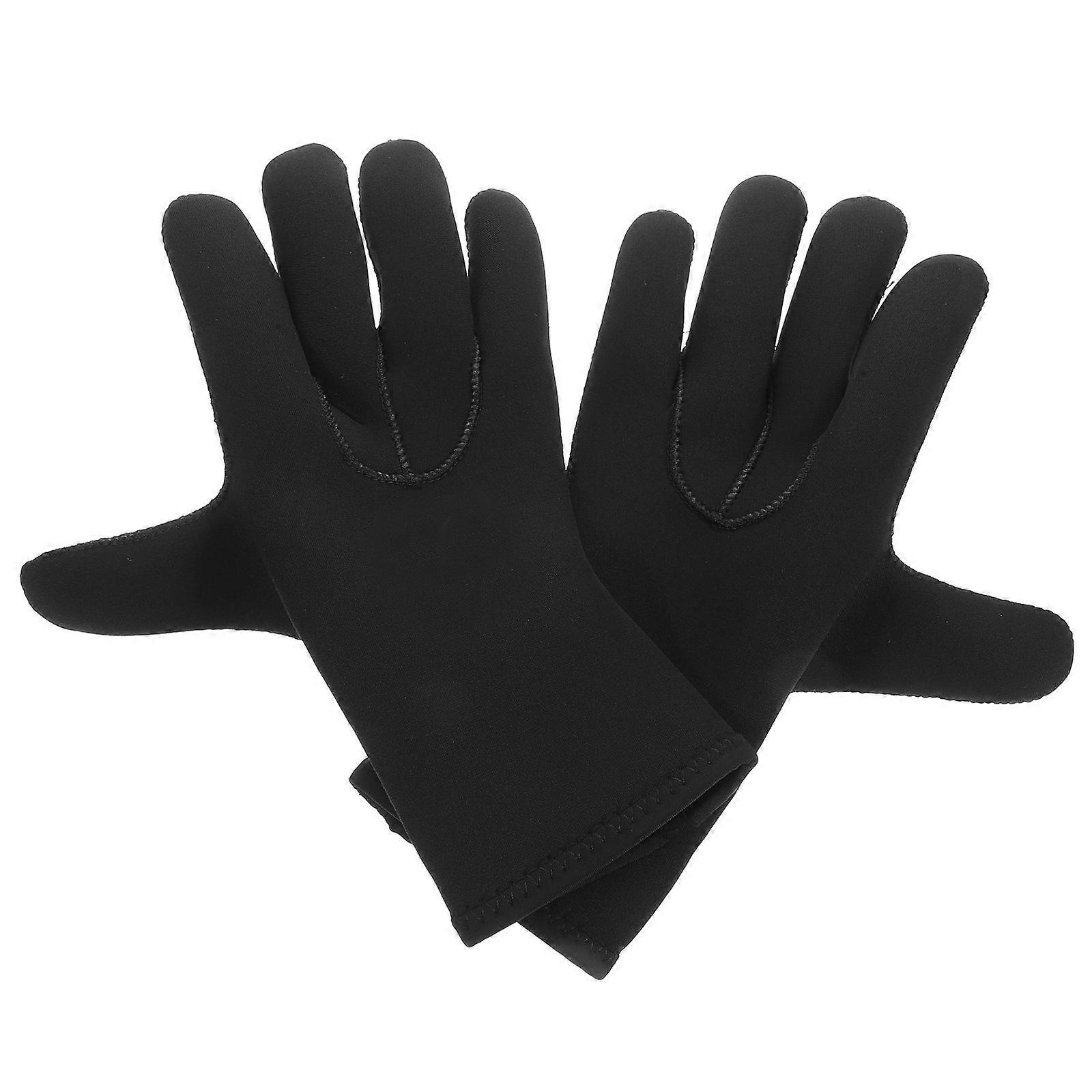 Kayaking Gloves Anti-slip Diving Gloves for Diving Swimming Fishing Black Xl Size 1 Pair