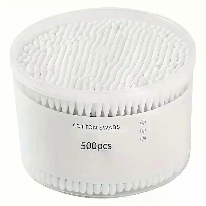 Security 1000 مسحة مزدوجة النهايات لتنظيف الأذن والمكياج - مسحات صحية خالية من العطور يمكن التخلص منها للتنظيف ومزيل المكياج و