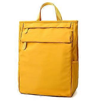 Baby Wickeltasche Rucksack, große Kapazität Reise Wickeltasche mit Baby Flaschenhalter, multifunktionaler gelber Rucksack 40x17x30cm