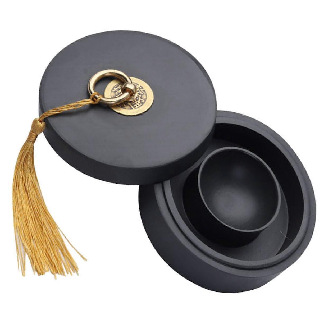 Overlaid Chinese Ink Stone for Calligraphy 4 Inch Practical Design Ink Storage Writing Tool