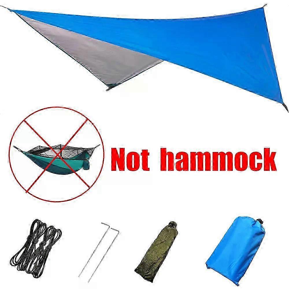 260x140cm Outdoor Double Camping Hammock with Mosquito Net and Rain Fly Tarp Lightweight Parachute Hammocks for Travel and Hiking