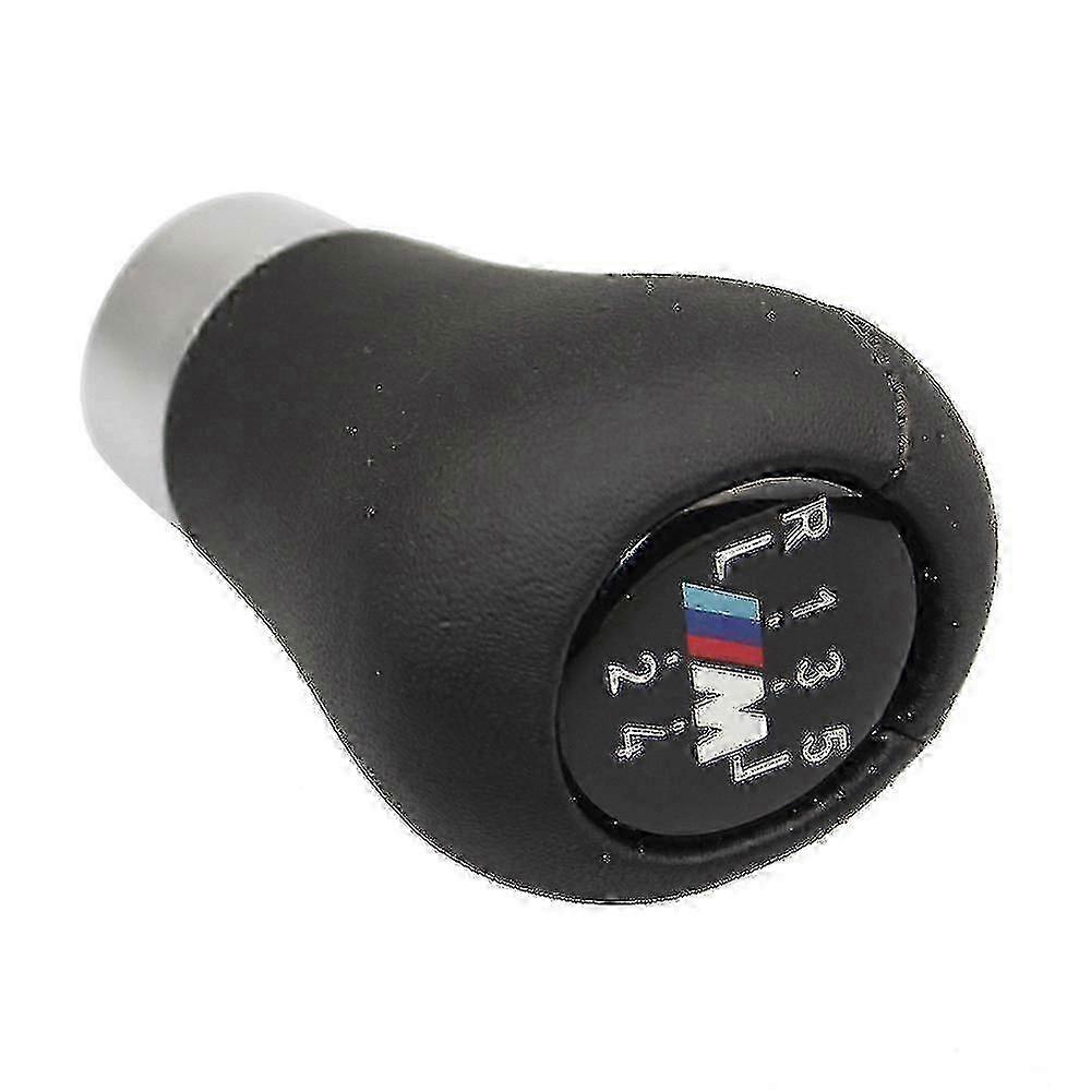 For Black Leather Manual Gear Shift Knob with Adapter for Certain Brand