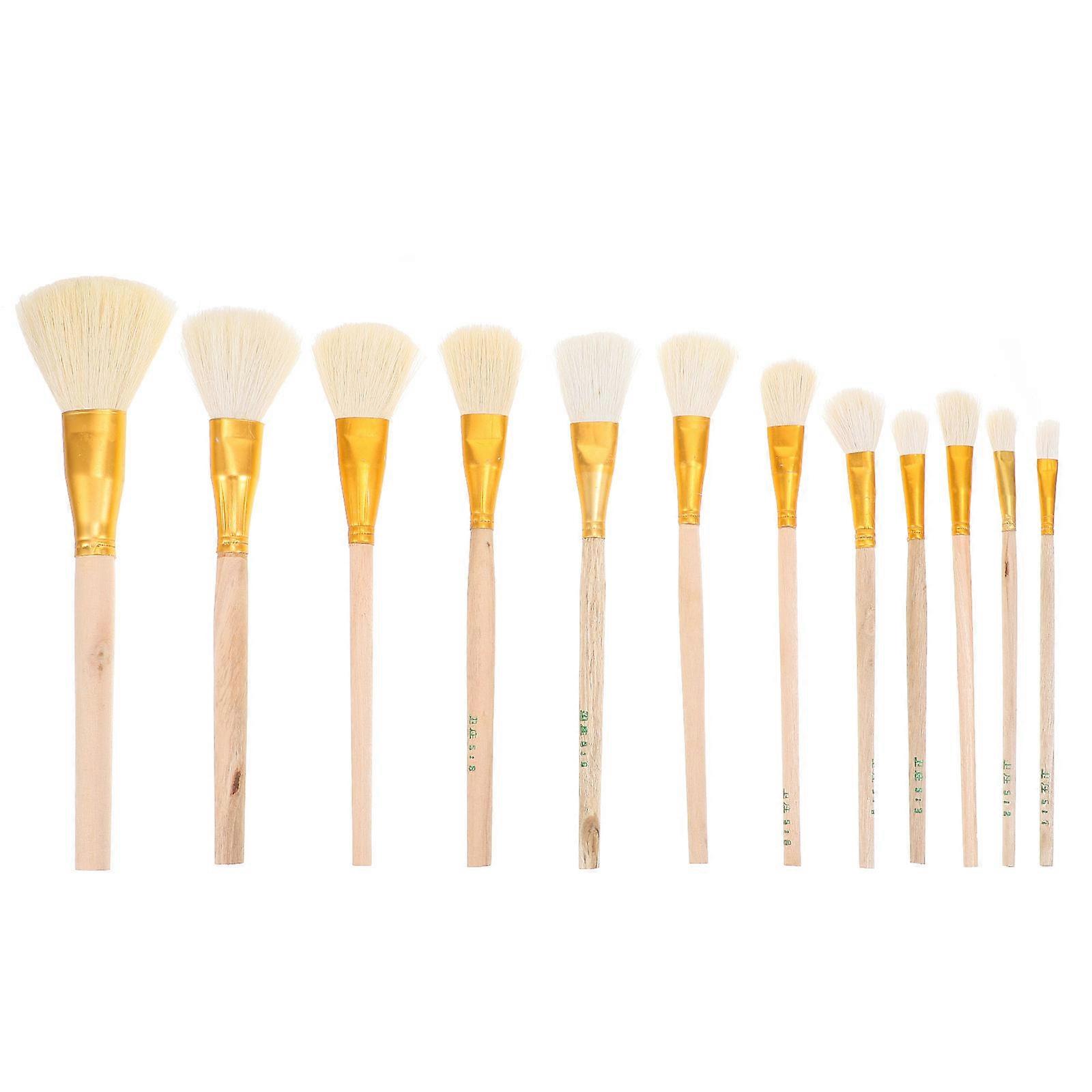 Paint Brushes Gilding Paintbrushes Hobby Projects Different Sizes Simple Style 12Pcs