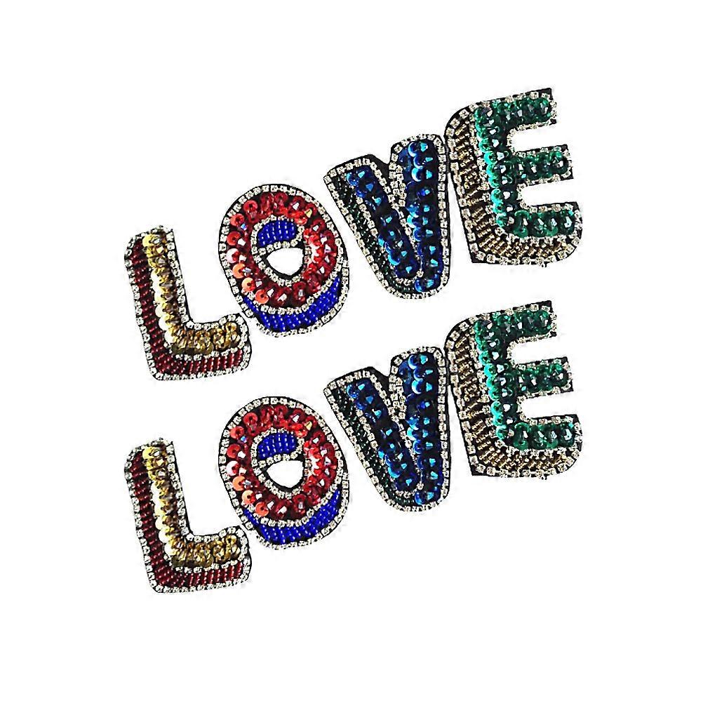 Embroidery Applique Patches Beaded Sequin Applique Creative Sewing Patch Paste DIY Projects 6*7cm 1Set