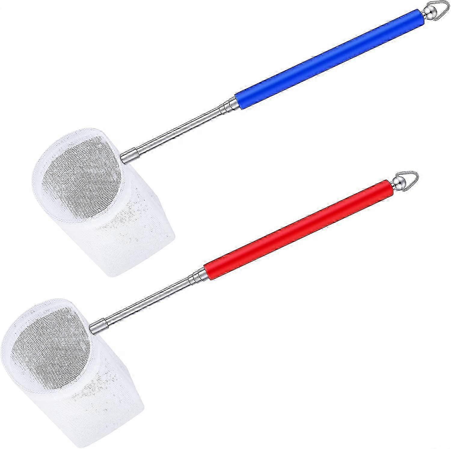 2 Pieces Fish Tank Shrimp Net Extendable Handle Shrimp Net Aquarium Stainless Steel Small SZRH A-F