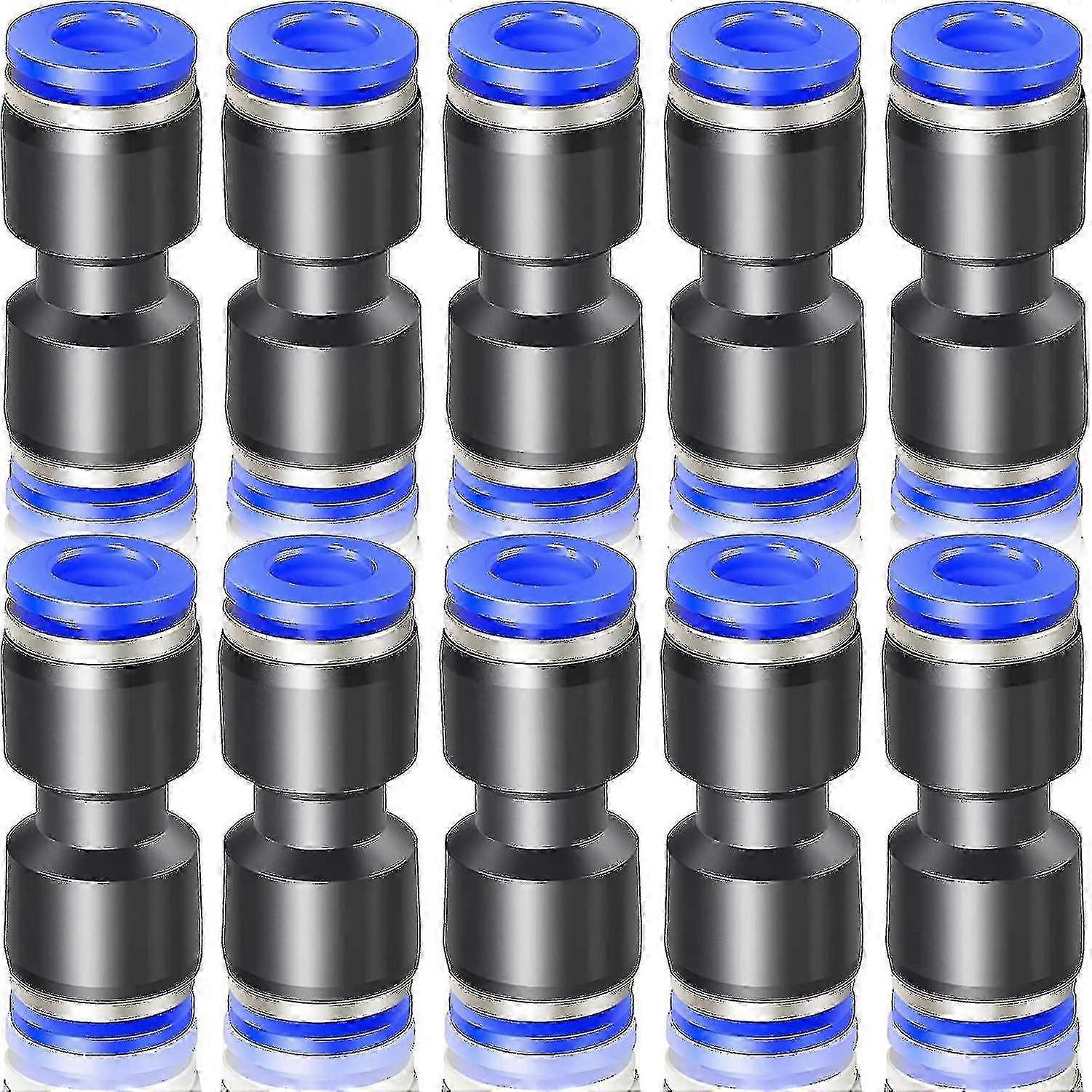 10 pieces blue 4 mm OD push-on fittings (pu-4)