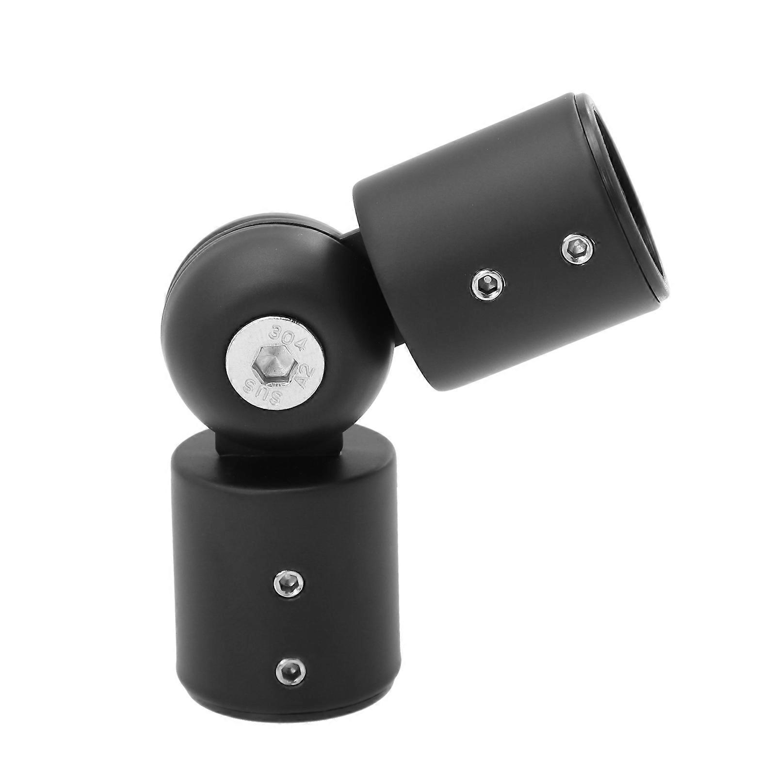 Black Stainless Steel Curtain Rod Connector for Heavy Duty Use Adjustable from 90 to 180 Degrees