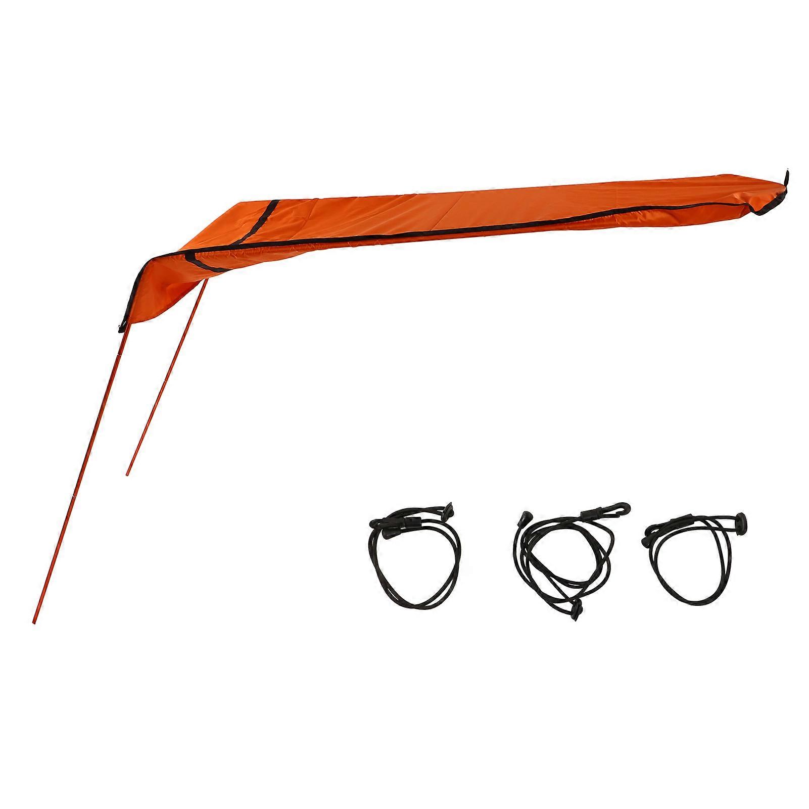 Sun Shade Canopy Waterproof Oxford Fabric Foldable Easy to Install Portable Kayak Sunshade Awning for Boat Canoe
